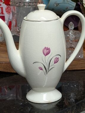 vintage Claremont pattern coffee pot with lid by Franciscan Fine China. 